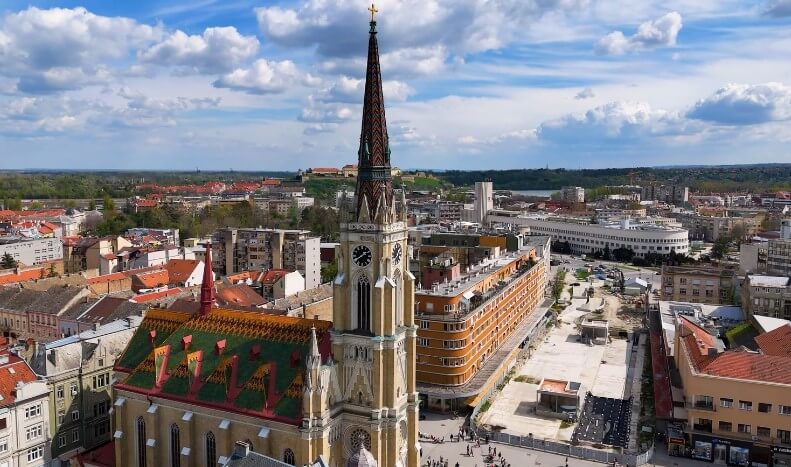 Pogled na trg u Novom Sadu